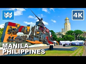 [4K] Manila Philippines 🇵🇭 Jones Bridge to City Hall - Walking Tour & Travel Guide - Flavors of NCR