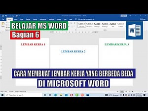 How to create different worksheets in Microsoft Word