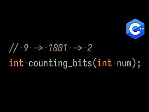How to Count Bits with Bit Manipulation | C++ Interview Question