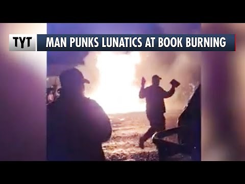 Gay Man Yells 'Hail Satan', Burns Bible In Protest Of Book Burning