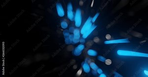 Optical fibers animation of distribution of the light signal from a diode. Abstract technology background. Used for high speed internet connection. seamless loop animation. 3D rendering