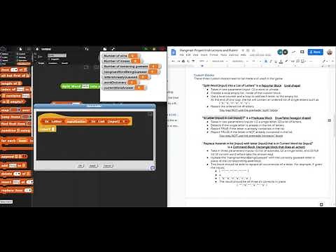 Hangman 01 - Creating the Variables and Custom Blocks