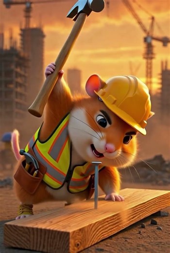 One Hamster. Three Jobs. 🐹🔥