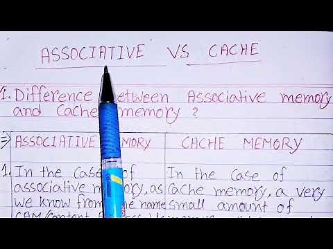 Associative memory vs cache memory|CAM vs cache memory|content addressable memory vs cache memory.