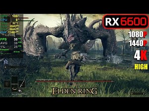 RX 6600 | Elden Ring - 1080p, 1440p, 4K - High settings