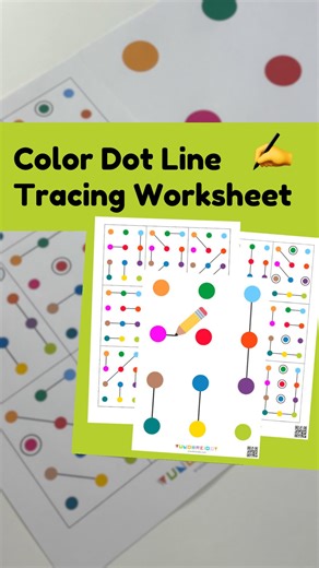 Wunderkiddy on Instagram: "🎨 COLOR DOT LINE TRACING WORKSHEET ✏️🟢🔵🟣 How to get your FREE printable? 1️⃣ Go to WUNDERKIDDY.COM → search “Color Dot Line” 2️⃣ Comment “Circle” below to get the link in your DMs! 💌 🖼 What’s included? - A large board with 12 colorful circles 🌈 - 27 pattern cards for tracing lines 🧩 - Perfect for pre-writing skill development ✏️ 📌 How to use: ✨ Print the worksheets and cut out all 27 line cards ✂️ ✨ For multiple uses, laminate the big sheet and use a dry-erase