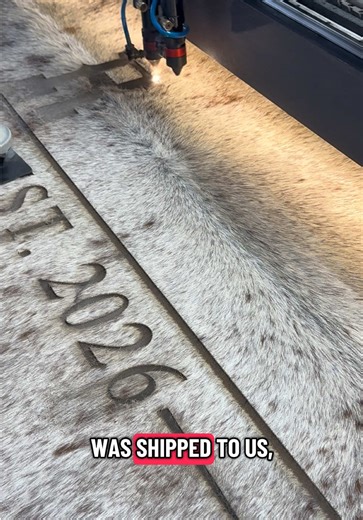 Laser branding magic ✨ This beautiful cowhide shipped to us and Jordan’s rustic wedding backdrop is already coming together perfectly! Thank you so much for trusting us with your vision 🫶🏻 this one is going to be stunning 🤍🐄 ✨ Custom • One-of-a-kind • Made just for you 💍 Rustic weddings done right Want something this unique for your wedding or event? 👉 Drop a 🤍 in the comments or send us a message to start your custom piece! #rusticwedding #weddingplanning #customwedding #farmhousewedding
