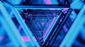 Download vj loop multi colored triangle tunnel background for free