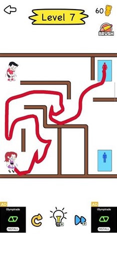 Toilet Rush Race Draw Game Leval 7 Complete #game #viral #rush #firstlevel