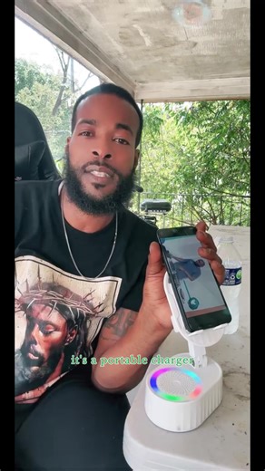 AKLLCCR 5-in-1 Power Bank with Wireless Induction Audio Bluetooth Speaker & Cellphone Stand Usb Cable Emergency charging (3000mAh) 5.3 HD Surround Subwoofer Sound Fits Smartphones,Tablets Springtok