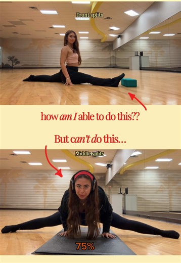 What % are you at right now?? & How long do you give yourself to get to 100%, claim itttt In the comments! Come back to this video when it’s ✅ to hold yourself accountable 👀 I give myself 3 weeks #splitstraining #splitsprogress #flexibilitytips #middlesplits #frontsplits