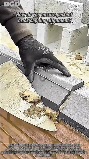Satisfying pro bricklayer technique: Brick coping installation using trowel and mortar