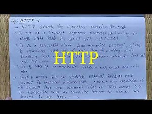 What Is HTTP || Hyper Text Transfer Protocol || Networking Chapter All Short Notes#dowithme #notes