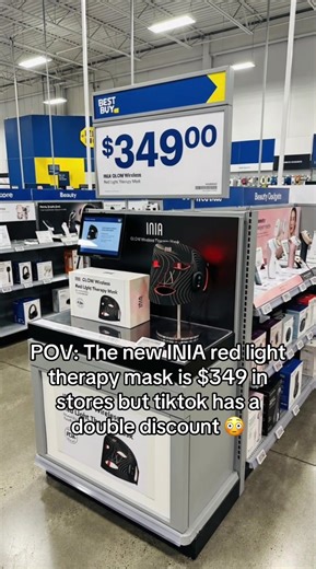 INIA Red Light Therapy Mask Double Discount Deal