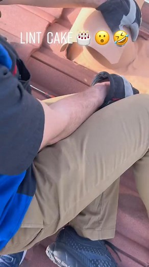 Lint cake 🎂😮🤣 The problem with installing covers like this on your vent, the lint won’t be able to expel and will eventually damage the dryer!!! #oddlysatisfying #asmr #dryerventcleaning #educational | Franky