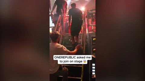 A street pianist joins OneRepublic for a massive stadium show