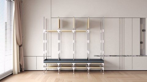 Portable Wardrobe with 4 Drawers and 3 Shelves, 67 Inch Large Capacity Freestanding Wardrobe Hanging Organizer with Lid for Bedroom, Blue