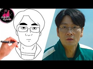 How To Draw SQUID GAME | PLAYER 218 Sang-woo