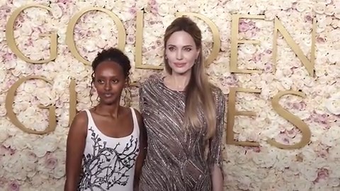 Angelina Jolie and daughter Zahara stun at 2025 Golden Globes