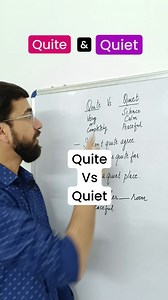 1.5K views · 61 reactions | Difference between 'quite' and 'quiet' | Meaning, usage and pronunciation English language tips . . #englishclass #hinditoenglish #idiomsinenglish #idioms #idiomsandphrases #expressions #learnenglish #englishteacher #englishlearning #englishlanguage #onlineenglish #partsofspeech #basicenglish #englishgrammar #confusedwords #confusingwords #vocabulary #EnglishVocabulary | English by Siddharth | Facebook