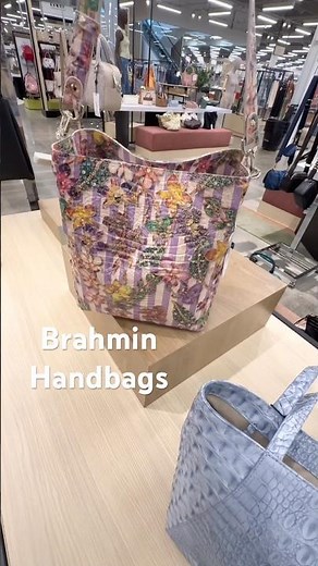 BRAHMIN HANDBAGS CELINA PINSTRIPE PETALS & MORE MACYS #brahmin #brahminhandbags #macyshandbags