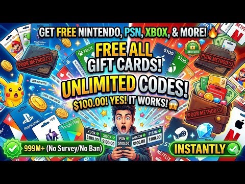 All-in-One Gift Card Hack 2026: Get Free Codes Instantly! ✔️ (No Survey)