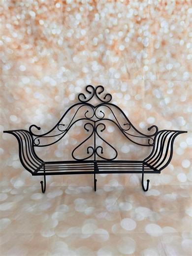 French Country Garden Iron Shelf Powder Room Storage Small Space Display - Etsy