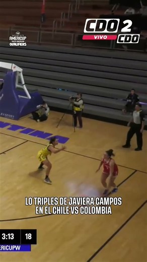 🔥Javiera Campos con los triples para Chile que busca dar pelea en el cierre contra Colombia🎯