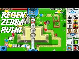 Bloons TD Battles - How to Zebra Regen Strategy Rush - Round 13