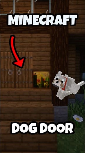 Minecraft Dog Door Tutorial 🐕 🦴