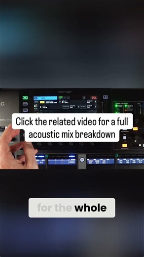 Mixing acoustic guitar on the Behringer Wing
