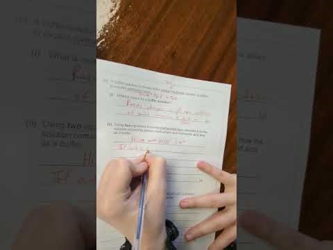 How do buffers work, with equations Q14