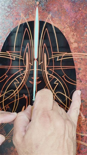 pinstriping art panel part 2 #pinstriping