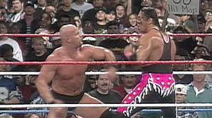 The rivalry between "Stone Cold" Steve Austin and Bret Hart continues during the Royal Rumble Match: Royal Rumble 1997