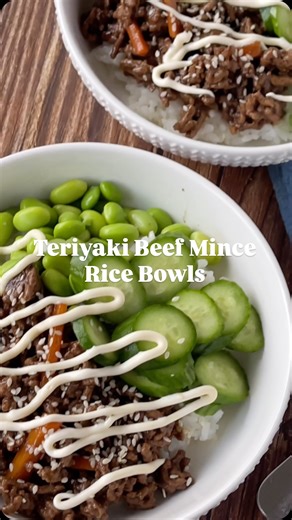 Say hello to your new go-to midweek dinner: Teriyaki Beef Mince Rice Bowls 🥢✨ Sweet, salty and so satisfying — this recipe is ready in under 30 minutes and is guaranteed to be a family favourite. Save this one for when you need something quick, easy and seriously delicious! Ingredients: * 1 tsp sesame oil * 750g lean beef mince * 3 cloves garlic, crushed * 4 Tbsp low salt soy sauce * 1 Tbsp rice wine vinegar (or apple cider vinegar) * 3 Tbsp brown sugar * 1 Tbsp cornflour * 1 beef stock cube *