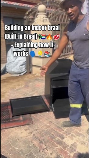 Building an Indoor braai (Built-in Braai) 🇿🇦🔥🥩 - Explaining how it works 🗣️💡📚 #welding