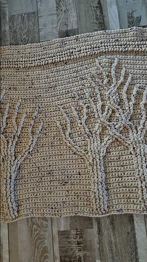 Crochet Tree of Life throw. Work in progress almost half way. #crochetthrow #treeoflife #lionbrand