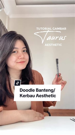 Tutorial Menggambar Zodiak Taurus dengan Estetik Aesthetic