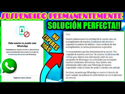 Esta CUENTA no PUEDE usar WhatsApp (suspendido PERMANENTE) || solución efectiva!!