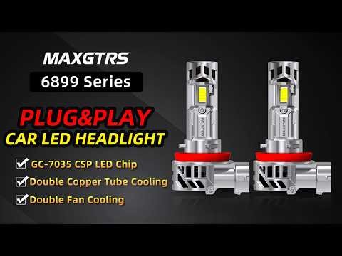 6899 Series Turbo H7 H8 LED Front Headlight Bulbs 30000LM CANBUS Mini Size H11 LED High Low Beam