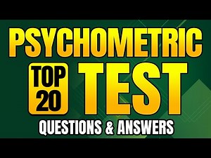 How to Pass PSYCHOMETRIC TEST - Top 20 Questions and Answers with Solutions