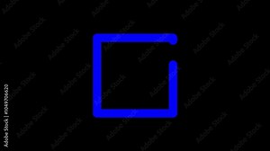Check mark blue color approved tick mark icon, success, correct concept. 4k animated on black background.