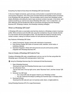 Everything You Need to Know About the WhatsApp QR Code Generator - SlideServe