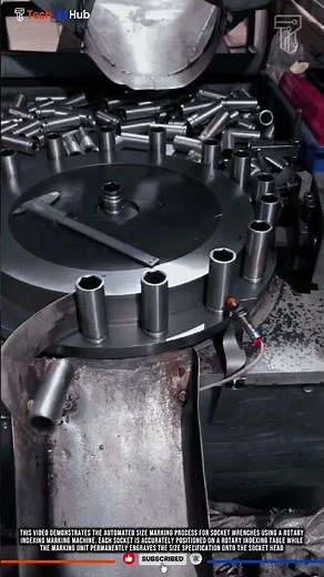 Innovation Socket Wrench Rotary Marking Technology: Size Identification Engraving Process #tech