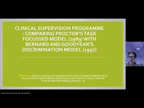 Clinical Supervision : Comparing Proctor and the Bernard and Goodyear model.
