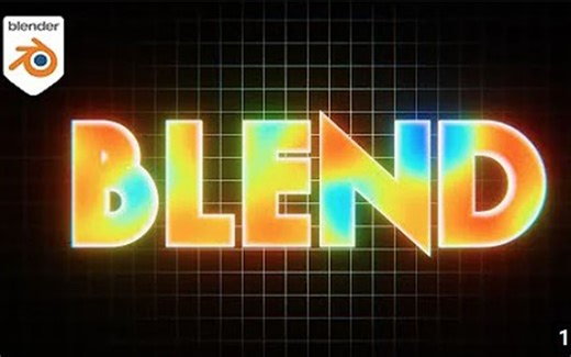 Blender教程 动感复古文字动画 in Eevee