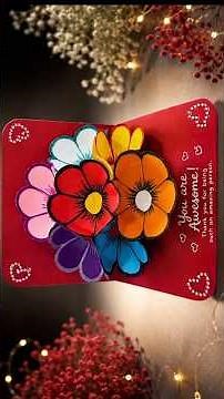 3D Flower Pop-Up Card 💐 Easy DIY Tutorial | Viral Handmade Gift 🌸✨