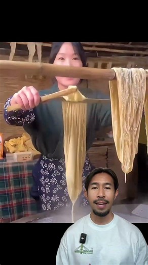 In the traditional way of making dried tofu skin or fuju, when soy milk is boiled, a thin layer o...
