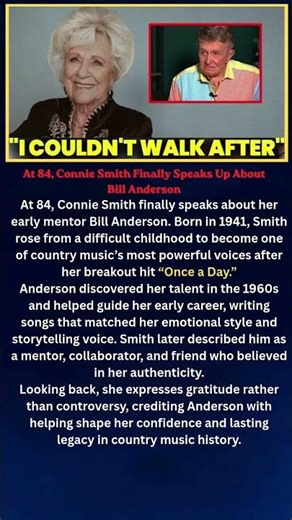 At 84, Connie Smith Finally Speaks Up About Bill Anderson