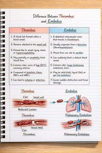 Blood Clots Explained: Thrombus vs Embolus 💉 | #shorts